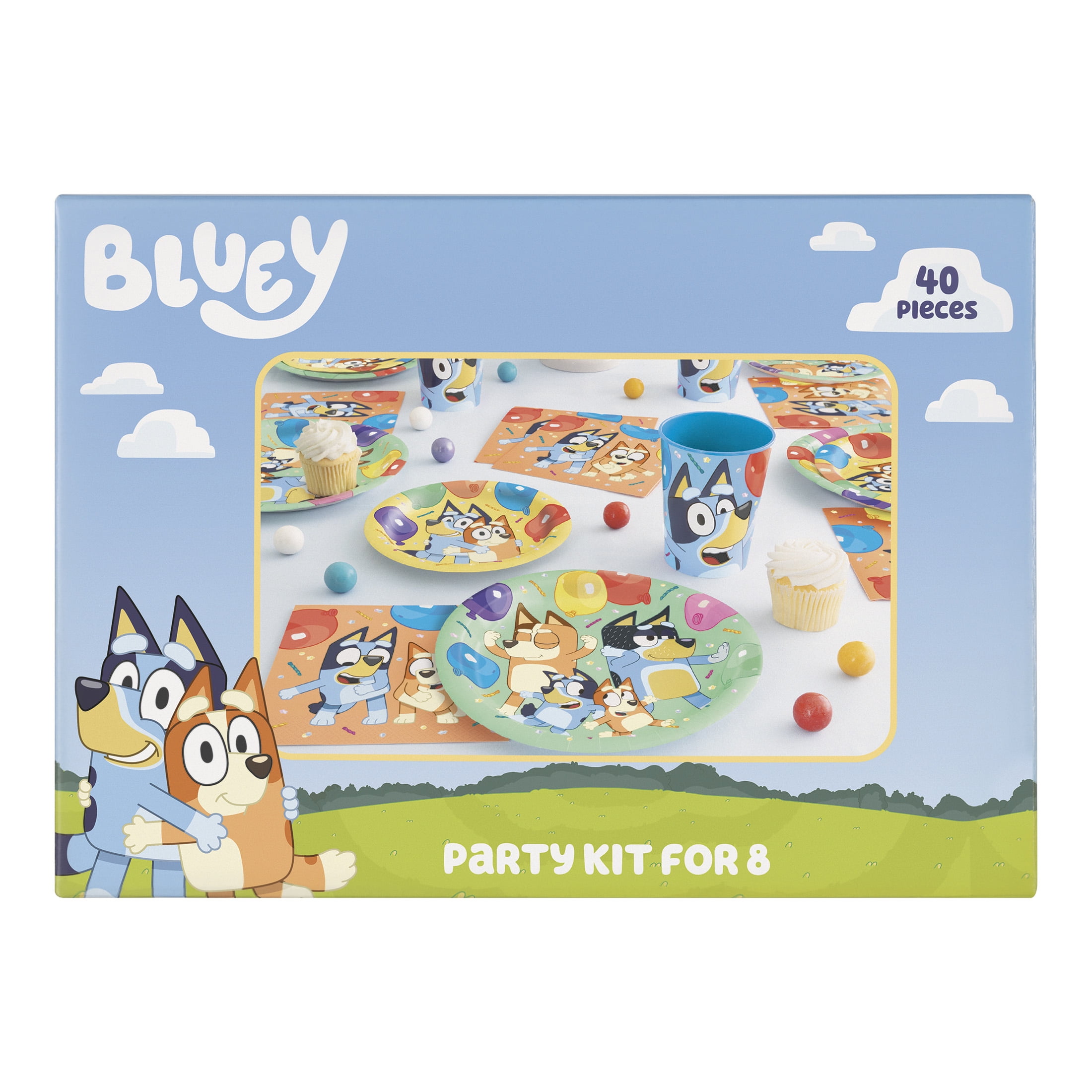 Bluey Partygeschirr-Set – 113-teilig Für Kindergeburtstag, Teller, Tischdecke, Servietten Bluey Partygeschirr-Set – 113-teilig Für Kindergeburtstag, Teller, Tischdecke, Servietten
