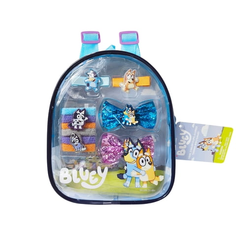 15pc Accessories Mini Backpack with Bows, Elastics, and Clips