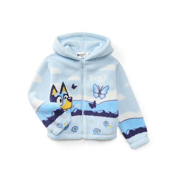 Bluey Girl's Plush Sherpa Jacket, Sizes 4-12