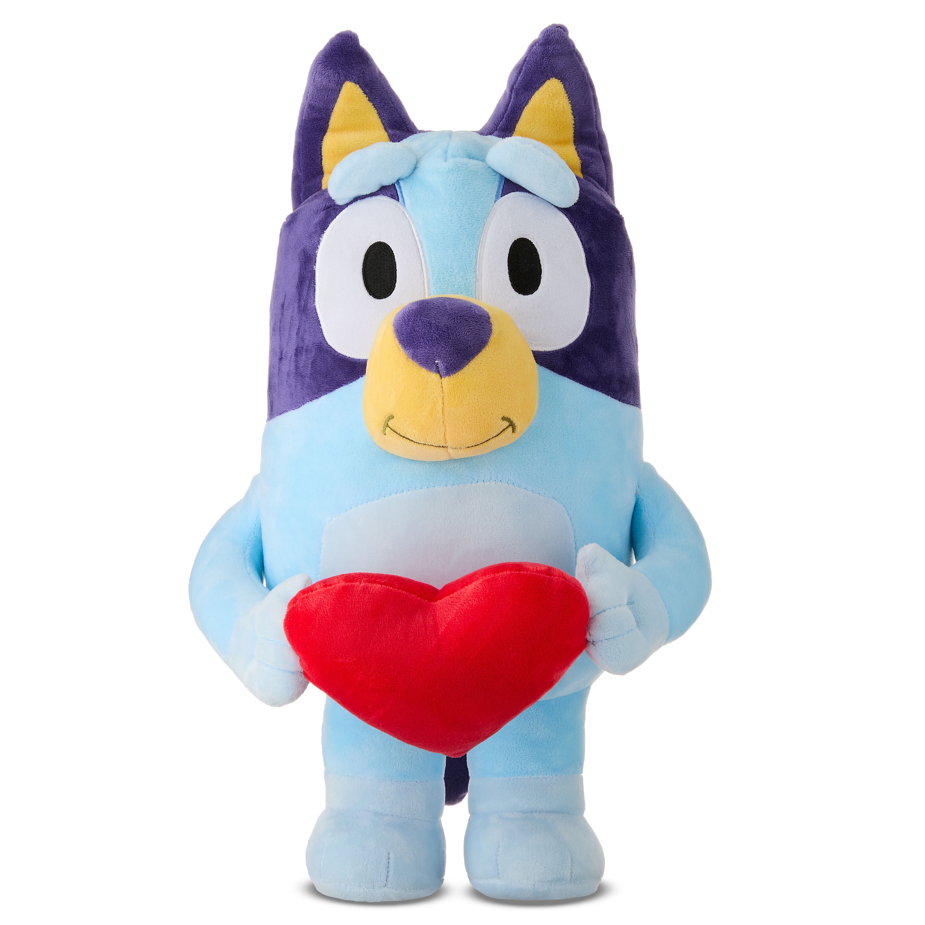 Valentine Greeter Bluey Holding Pink Heart Bluey 11.81 in x 10.23 in x 19.68 in 1.83 lb