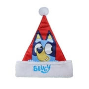 Bluey Santa Holiday Hat, 16 inches Tall, Unisex, Blue, by Ruz