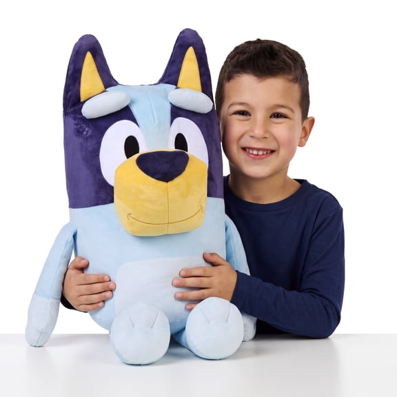 Jumbo Mega-sized Plush Bluey 27.5" Tall, Super-Soft and Super-Sized Plush Toy Made With Deluxe Fabrics , Ages 3+