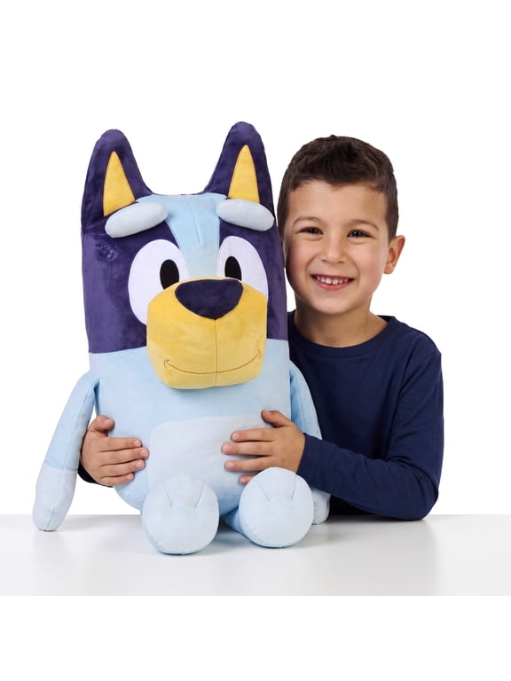 Jumbo Mega-sized Plush Bluey 27.5" Tall, Super-Soft and Super-Sized Plush Toy Made With Deluxe Fabrics , Ages 3+