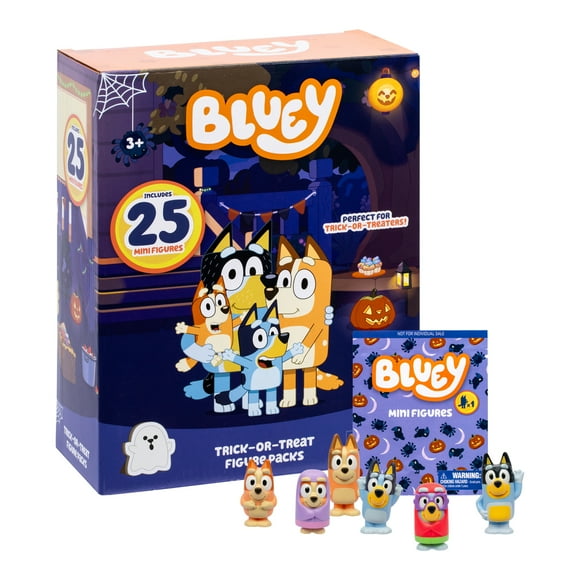 Bluey Mini Figure Multi-pack, Contains 25 Individually Bagged 1 inch Bluey Mini Figures, Perfect for Bluey Fans! Ages 3+, Walmart Exclusive