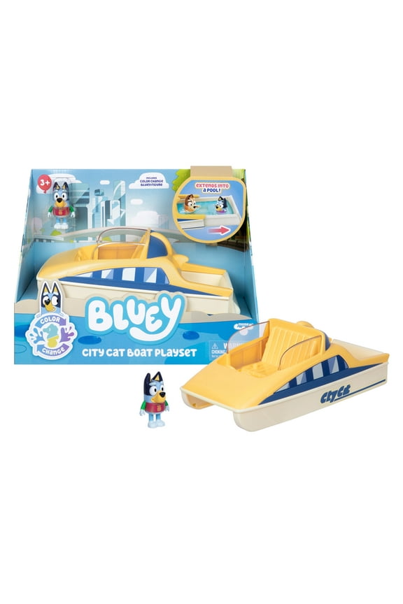 CityCat Playset with Extendable Pool, Includes Exclusive Bluey Figure With Color-Change Rashie, Ages 3+