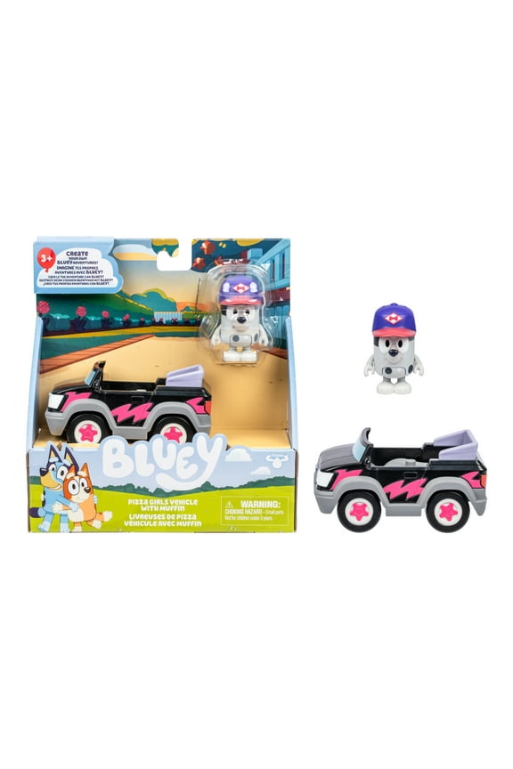 , Ride Along in Pizza Girls Car with Muffin, Fits One 2.5" Articulated Muffin Figure Inside, Ages 3+