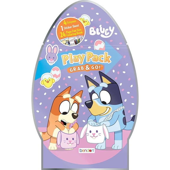 Bluey Easter Activity Play Pack with Coloring Book and Mini Crayons, Paperback by Bendon