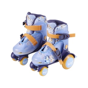 Bluey Licensed Kids Unisex Training Roller Skates for Boys and Girls with Adjustable Sizing, Size 9-12