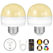 BLUEYE LED 6W (40W Equivalent) White Light Bulbs, Dimmable (2 Pack)