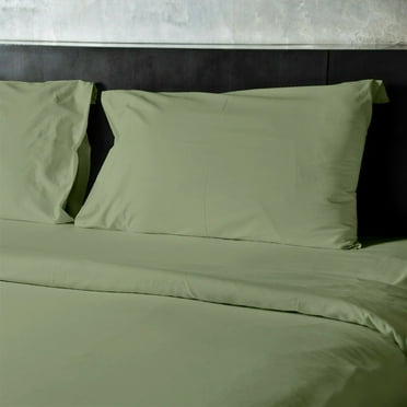 BLUFF CITY BEDDING 1800 Series Super Soft Blended Deep-pocket Sheet Set Sage King