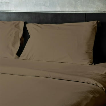 BLUFF CITY BEDDING 1800 Series Super Soft Blended Deep-pocket Sheet Set Taupe Queen