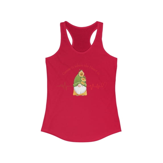 BLUKA BOX Gnome is where the Heart is Racerback Tank