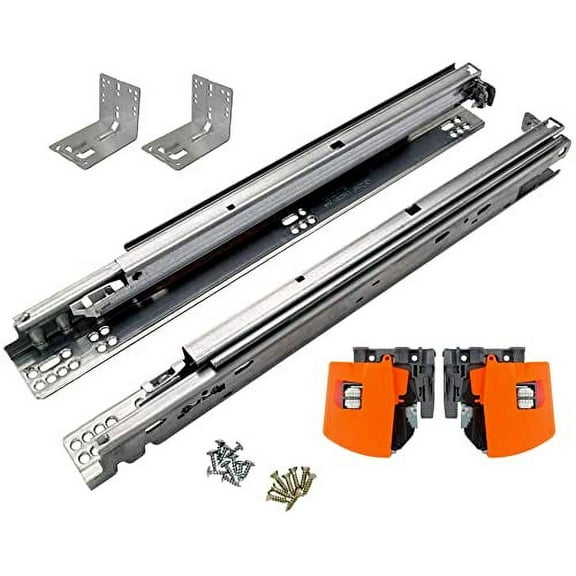 BLUM 21 Inch Undermount Drawer Slide. (Soft Close, Full Extension, Concealed). Model: 563F5330B (100 Lbs. Weight Capacity), for 3/4 inch Thick Drawers. (Pair)