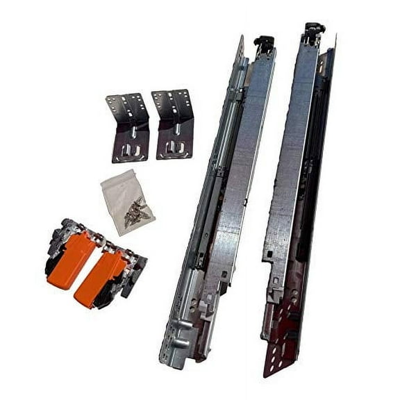 BLUM Tandem Plus BLUMOTION Drawer Slides Complete Pair, with Runners 563H, Locking Devices, Rear Mounting Brackets and Screws (for face Frame or Frameless Application) 18 Inch