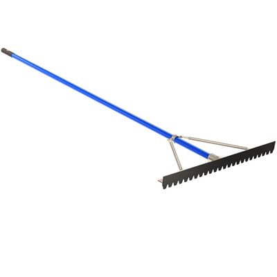 BLUNT TOOTH ASPHALT LUTE RAKE - 36" WITH 8' HANDLE