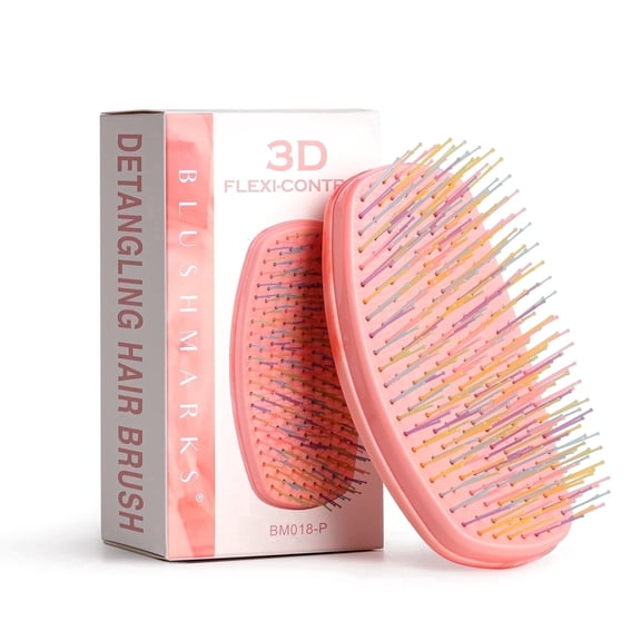 Detangling Brush, Compact GemTips Bristle Hair Detangler for Kids and Adults, Pain-Free Wet & Dry Styling – Blushmarks