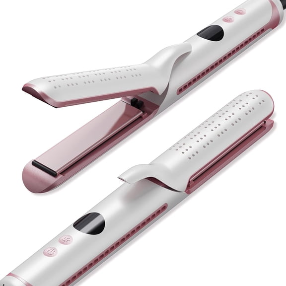Blush Marks Professional Ceramic Tourmaline Flat Iron Hair Straightener, White