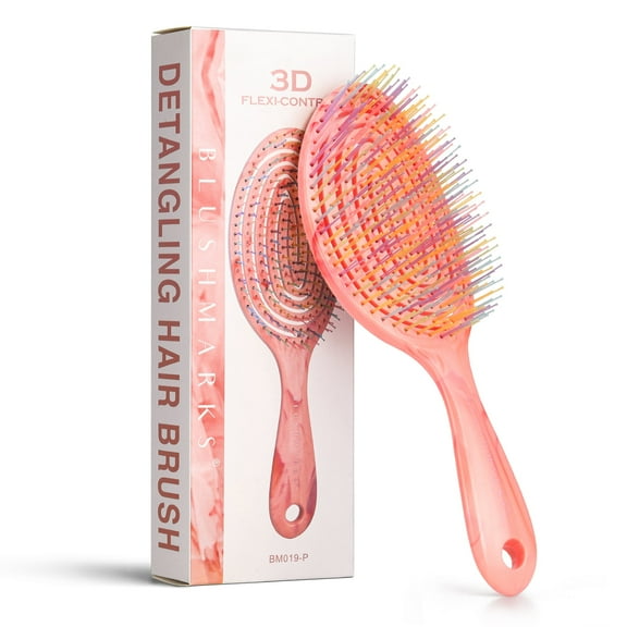 Blushmarks Detangling Wet Hair Brush, Double Bristles Vented Brush for All Hair Types, Idea Gift