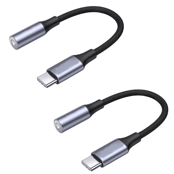 BLUUMTEK (2-Pack) Universal USB-C to AUX 3.5mm Audio Headphone Jack ...