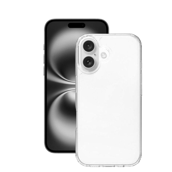 BLUUMTEK Clear Cover for iPhone 16 Plus Case, Transparent Protection Phone Case for iPhone 16 Plus