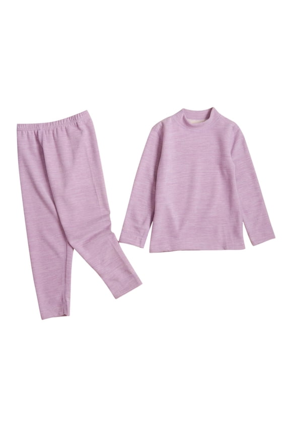 2 Pack Boys Girls Thermal Underwear Set Soft Thermals Top and Bottom Base Layer for Toddler Kids Winter