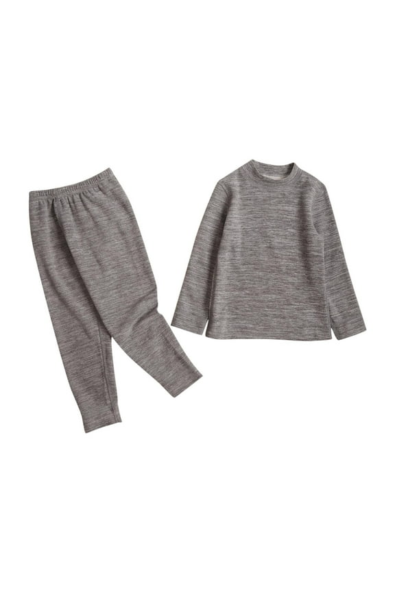 2 Pack Boys Girls Thermal Underwear Set Soft Thermals Top and Bottom Base Layer for Toddler Kids Winter