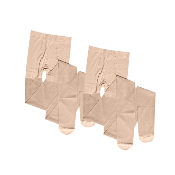 BLVB 2 Pairs Women's Opaque Tights Ultra Thin High Waist Pantyhose Thigh High Stockings for Ladies