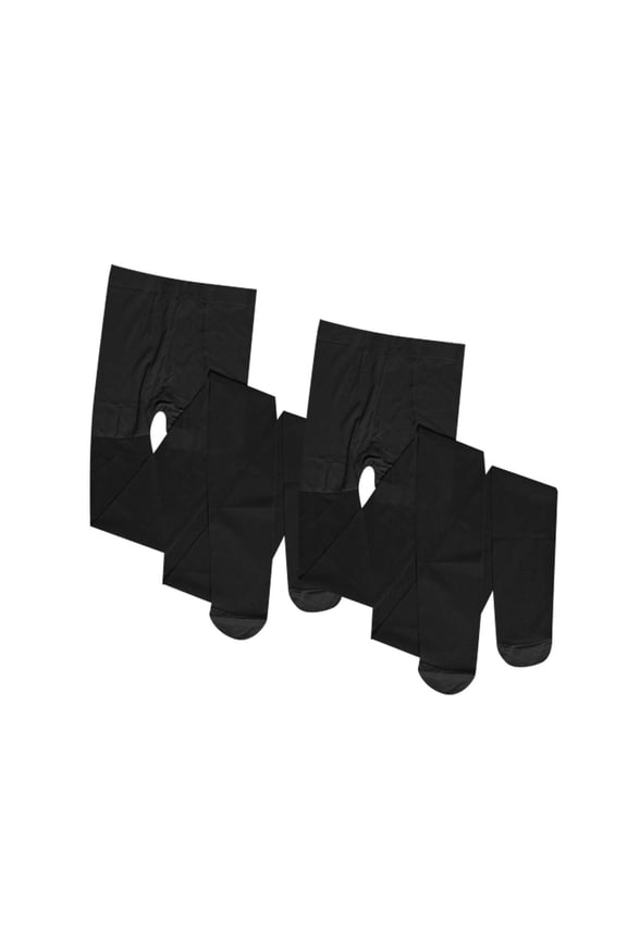 2 Pairs Women's Opaque Tights Ultra Thin High Waist Pantyhose Thigh High Stockings for Ladies