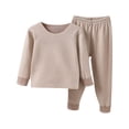 thumbnail image 1 of BLVB 2T-13Y Fleece Lined Toddler Thermal Set Thermal Underwear for Kids Base Layer Long Johns for Boys Girls, 1 of 3