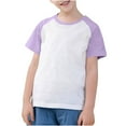 thumbnail image 1 of BLVB 3-14Y Kids Baseball Tee Boys Girls Raglan T Shirt Blouse Short Sleeve Crewneck Casual Tops Cotton T-Shirt, 1 of 7