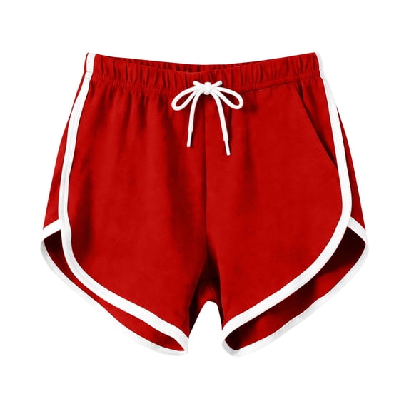 BLVB 3 Pack Womens Summer Shorts Drawstring High Waist Athletic Gym Sports Dance Shorts for Yoga Lounge Running with Pockets