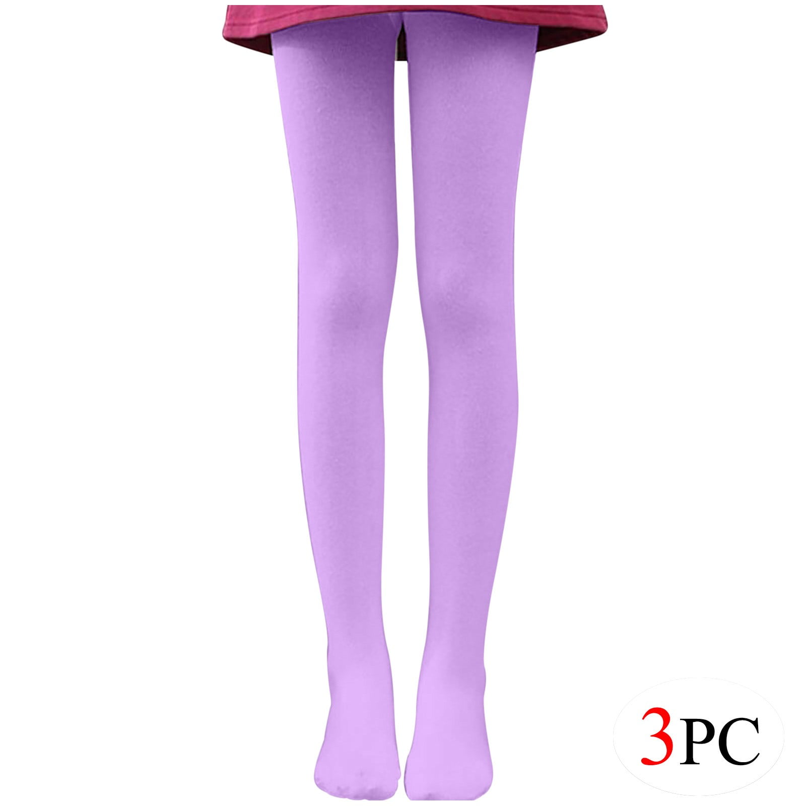 BLVB 3PC Girls Tights Women Dance Stockings Soft Footed Opaque Tights
