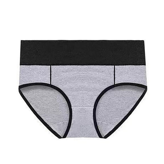 BLVB 5 Pack Women's High Waist Cotton Underwear Soft Brief Panties Breathable Full Coverage Ladies Underwear