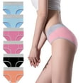 thumbnail image 1 of BLVB 6 Pack Womens Cotton Underwear Plus Size High Waisted Soft Underwear Panties Breathable Briefs, 1 of 2