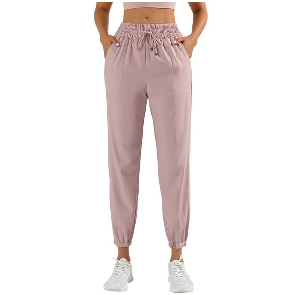 BLVB Athletic Joggers for Women Casual Loose Workout Sports Running Sweatpants Drawstring Waist Pockets Trousers