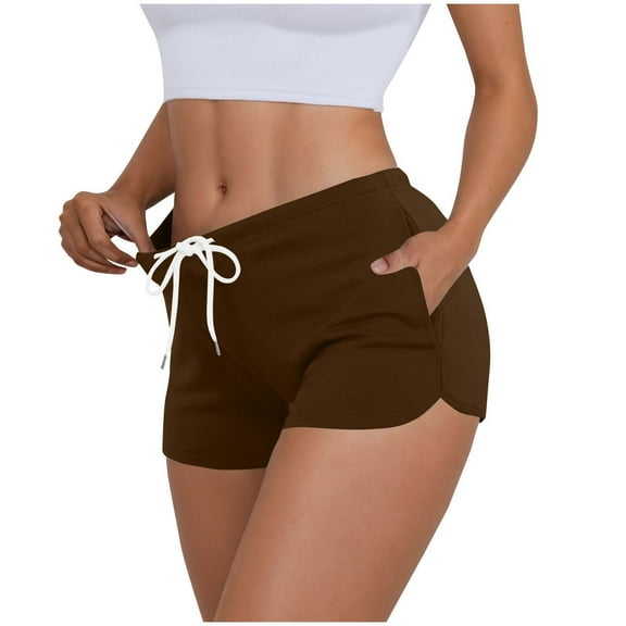 BLVB Athletic Shorts for Women Summer Workout Sweat Shorts Cute Low Rise Casual Mini Shorts with Drawstring and Pockets Sleepwear