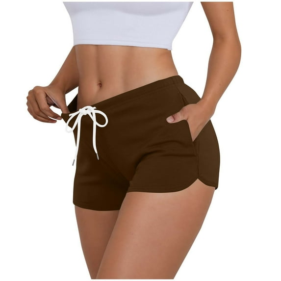 BLVB Athletic Shorts for Women Summer Workout Sweat Shorts Cute Low Rise Casual Mini Shorts with Drawstring and Pockets Sleepwear