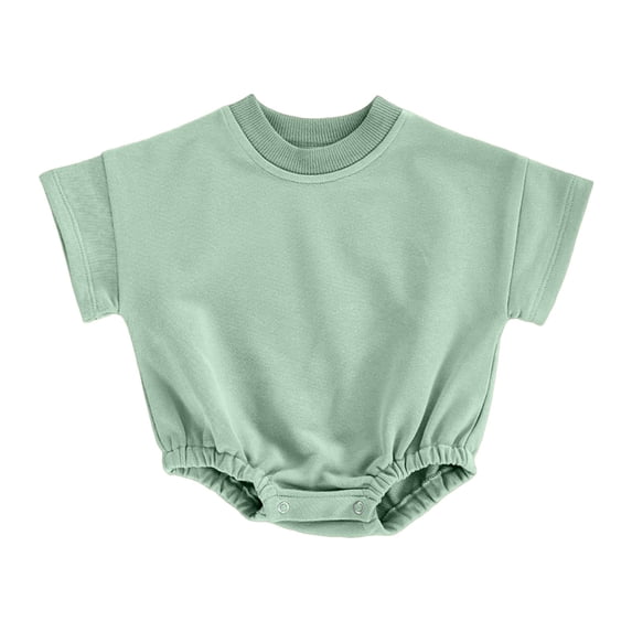 BLVB Baby Bodysuits Cotton Short Sleeve Rompers for Newborns and Infants Unisex Baby Boy Girl Clothes(Mint Green,0-3 Months)