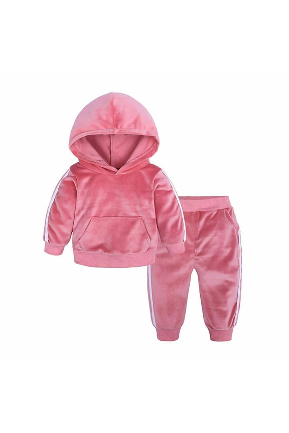 Baby Boys Girls Fall Winter Clothes Set Hooded Pullover Sweatsuits and Pants Jogger Outfits Set for Toddler Kids