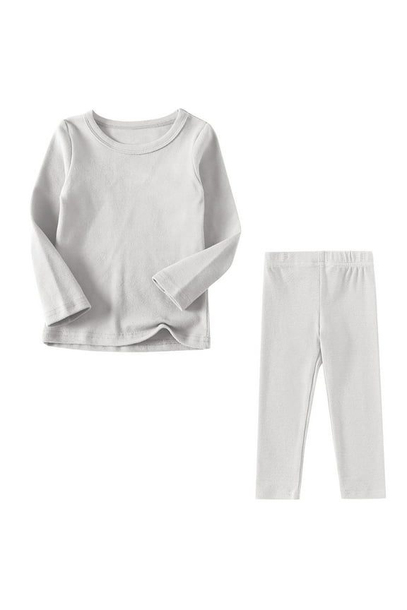 Baby Boys Girls Pajama Set Kids Toddler Infant Long Sleeve Top & Pants 2PCS Sleepwear Pjs Loungewear Spring Fall Clothes