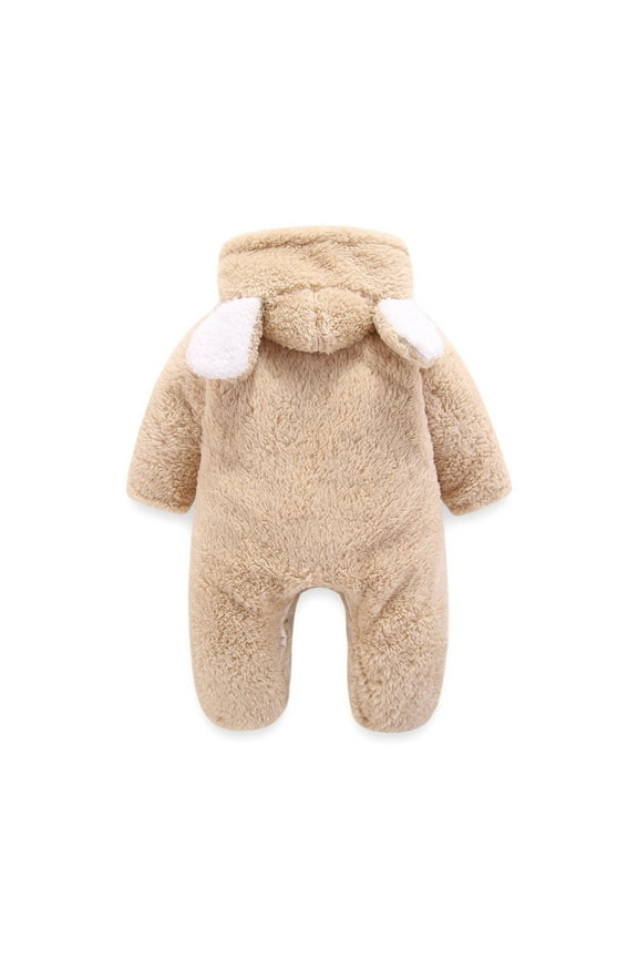 Baby Clothes Winter Snowsuit Cute Newborn Infant Coats Toddler Bodysuits Fleece Hooded Jumpsuit for Baby Boys Girls