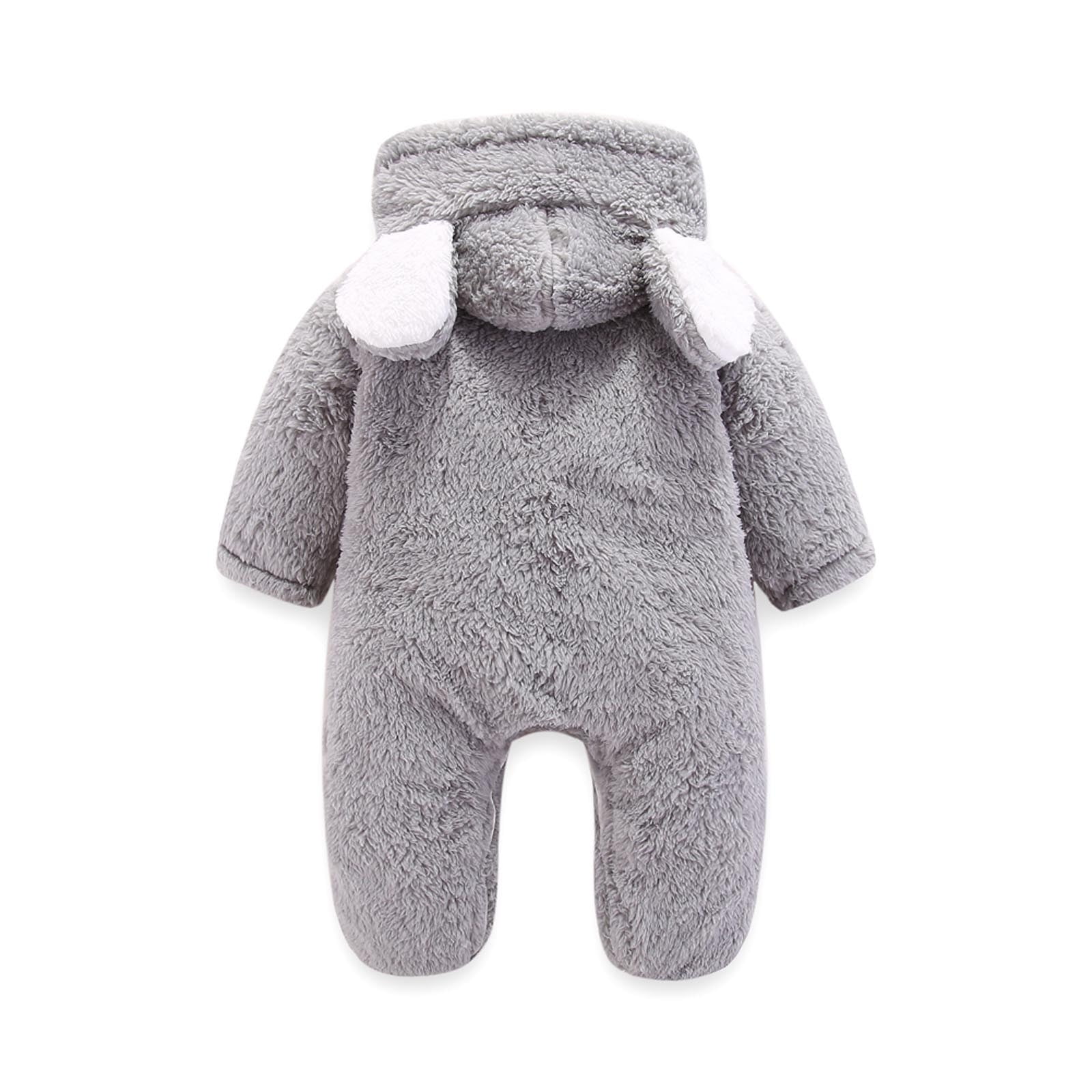 Winter jumpsuit velvet hooded baby clothing main image 0