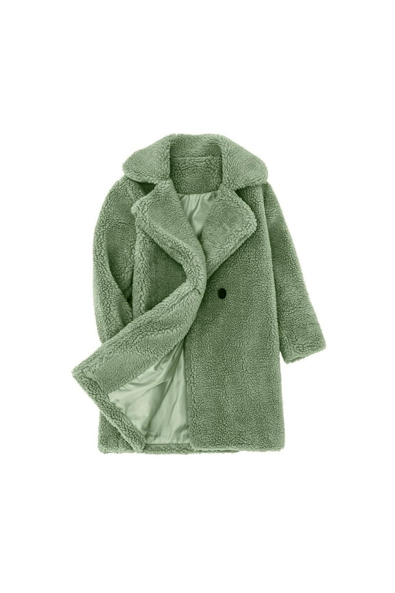 Baby Girl Clothes Winter Jacket Coats for Toddlers Fleece Jacket Casual Fuzzy Infant Trench Coat Outwear