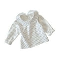 thumbnail image 1 of BLVB Baby Girl Kids Blouses Long Sleeves Doll Collar Cute T-Shirt Top Basic Tee Shirt Baby Clothes, 1 of 3