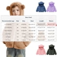 thumbnail image 1 of BLVB Baby Toddler Boys Girls Sherpa Fleece Jacket Fall Winter Warm Clothes Hooded Coat Outerwear 6M-5T(White,12-18 Months), 1 of 6
