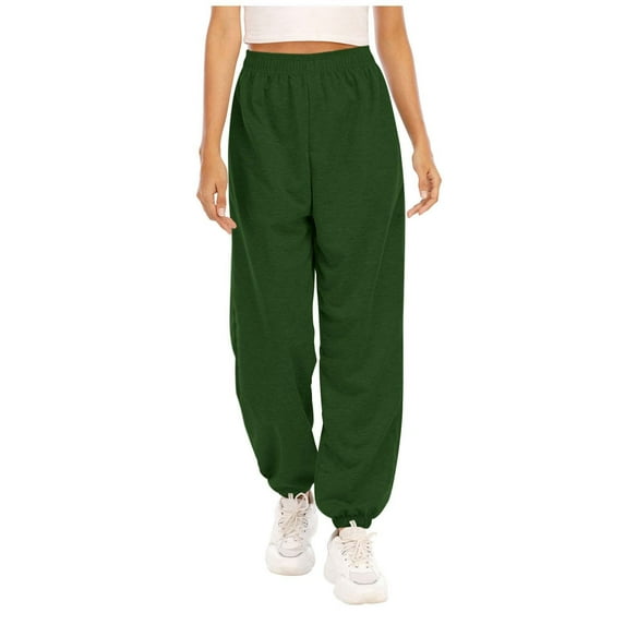 BLVB Baggy Sweatpants for Women Womens Pajams Pants Womens Running Joggers High Waist Trousers Fall Clothes Outfits Green