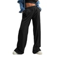 thumbnail image 1 of BLVB Baggy Wide Leg Sweatpants for Women High Waist Joggers with Pockets Lightweight Comfy Drawstring Lounge Pants, 1 of 5