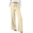 thumbnail image 1 of BLVB Baggy Wide Leg Sweatpants for Women Joggers with Pockets Comfy High Waist Lounge Pants Sweat Pants Trendy, 1 of 7