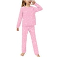 thumbnail image 1 of BLVB Big Girls Cute Pajama Sets Long Sleeve Tops and Pant Teens Sleepwear 2 Piece Pjs Clothes 2-14Years, 1 of 3
