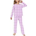 thumbnail image 1 of BLVB Big Girls Cute Pajama Sets Long Sleeve Tops and Pant Teens Sleepwear 2 Piece Pjs Clothes 2-14Years, 1 of 3